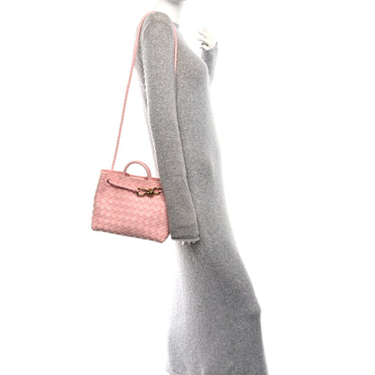 Bottega Veneta Nappa Intrecciato Small Andiamo Shoulder Bag Blush 2 of 10