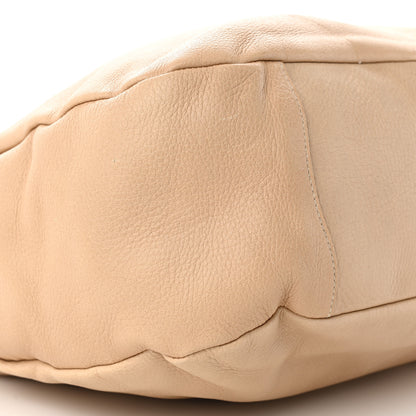 Prada Cervo Pleats Tote Beige 9 of 20