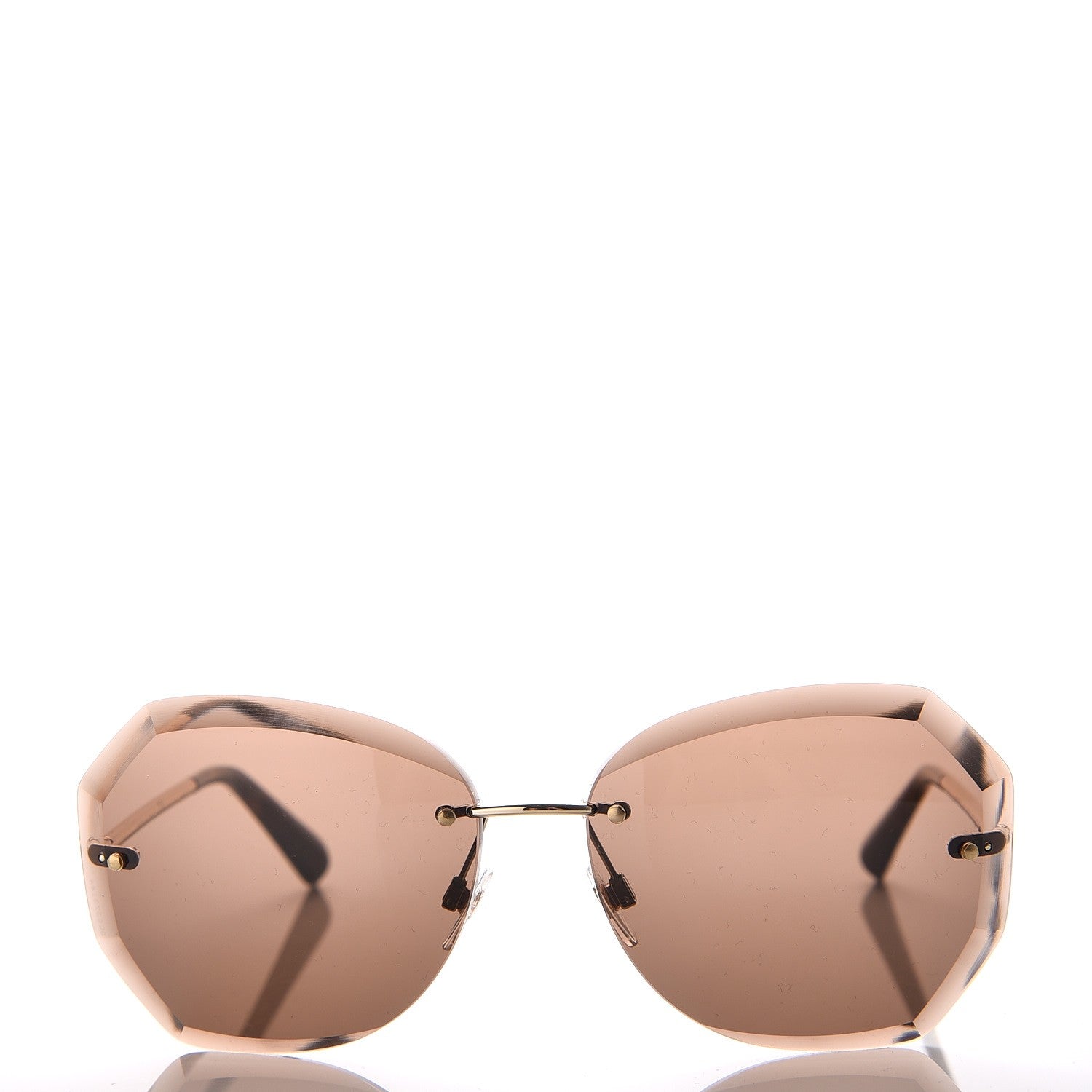 Chanel Metal Spring Round Sunglasses 4220 Gold Brown 2 of 7