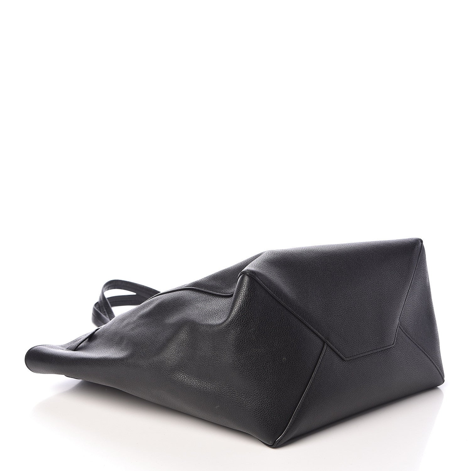 Celine Soft Grained Calfskin Small Belt Cabas Phantom Black 4 of 9