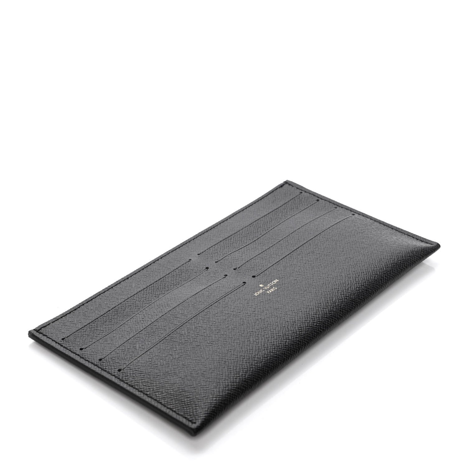 Louis Vuitton Calfskin Felicie Chain Wallet Card Holder Insert Black 4 of 6
