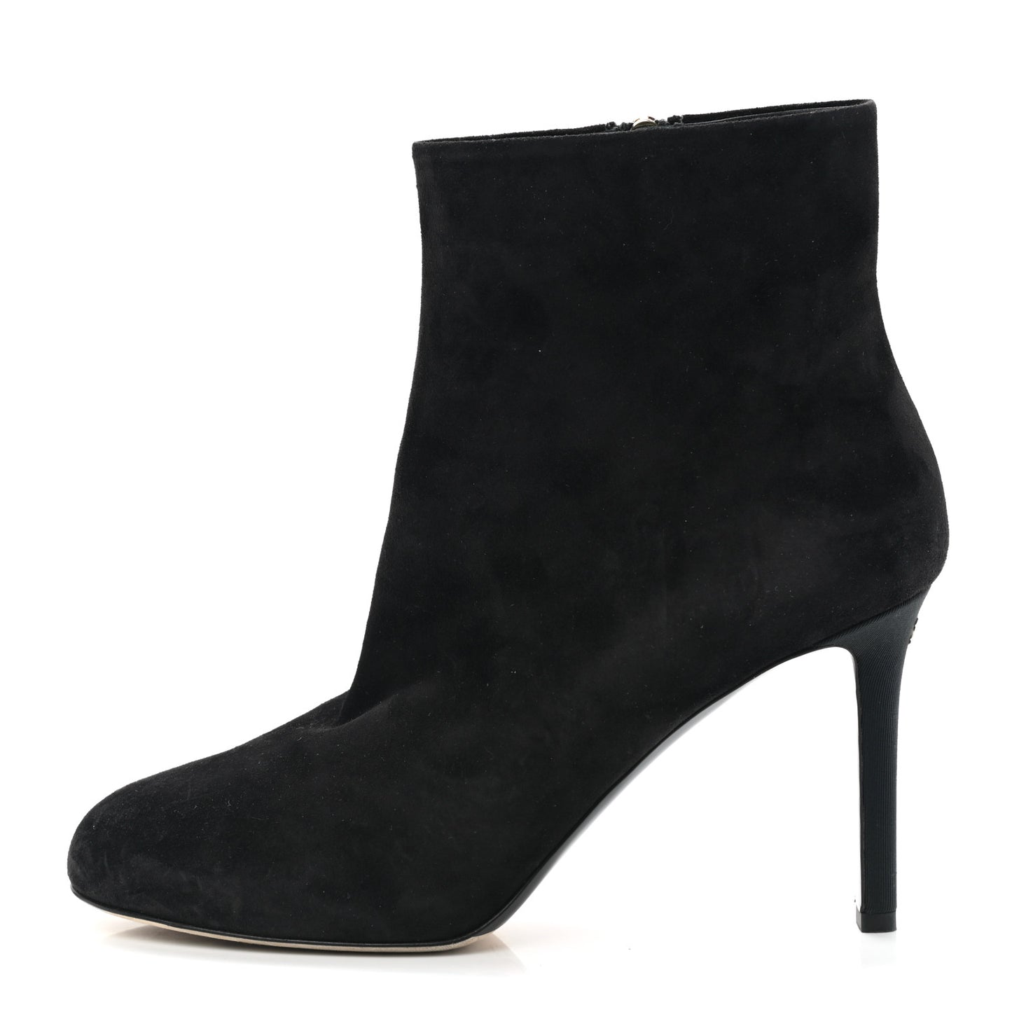 Suede Grosgrain CC Short Boots 38 Black
