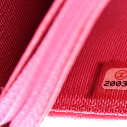 Chanel Lambskin Quilted Wallet On Chain WOC Dark Pink 8 of 21