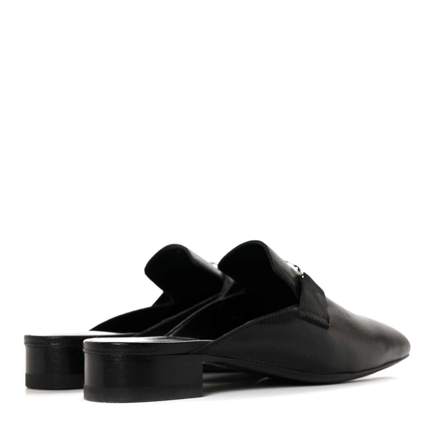 Hermes Goatskin Vincennes Mules 35.5 Black 4 of 8