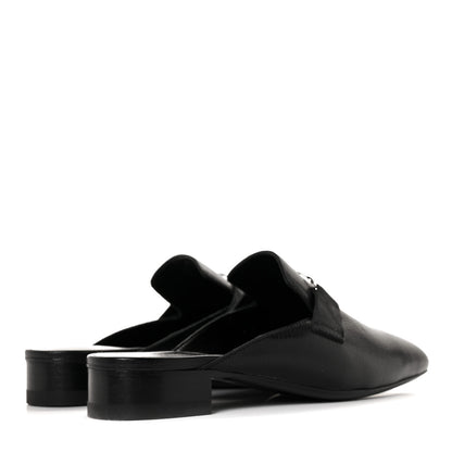 Hermes Goatskin Vincennes Mules 35.5 Black 4 of 8