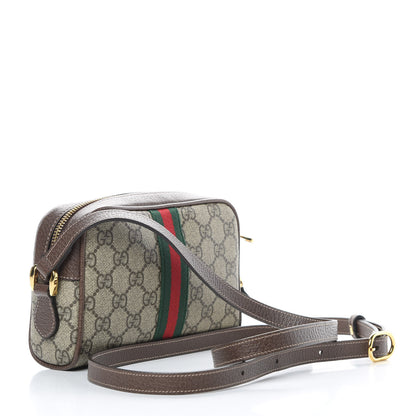 Gucci GG Supreme Monogram Web Mini Ophidia Shoulder Bag Brown 3 of 10
