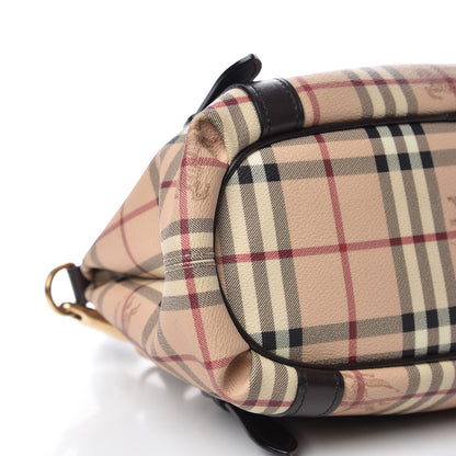 Burberry Haymarket Check Small Northfield Tote Chocolate 11 of 16