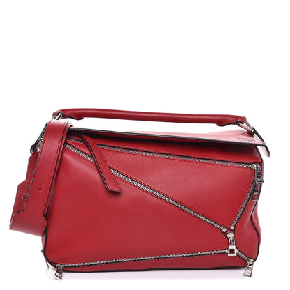 Loewe Calfskin Puzzle Bag Red 1 of 8