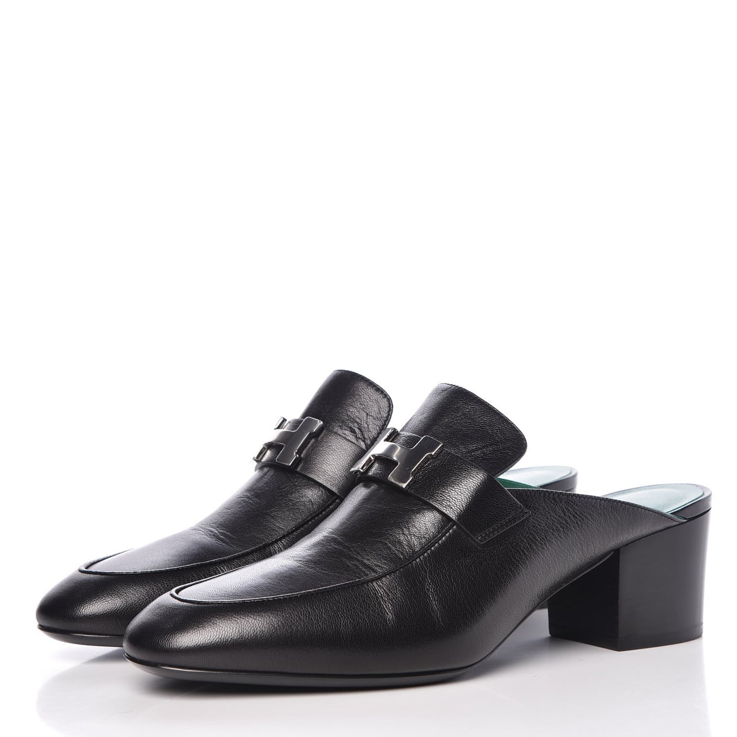 Goatskin Paradis Mules 40 Black