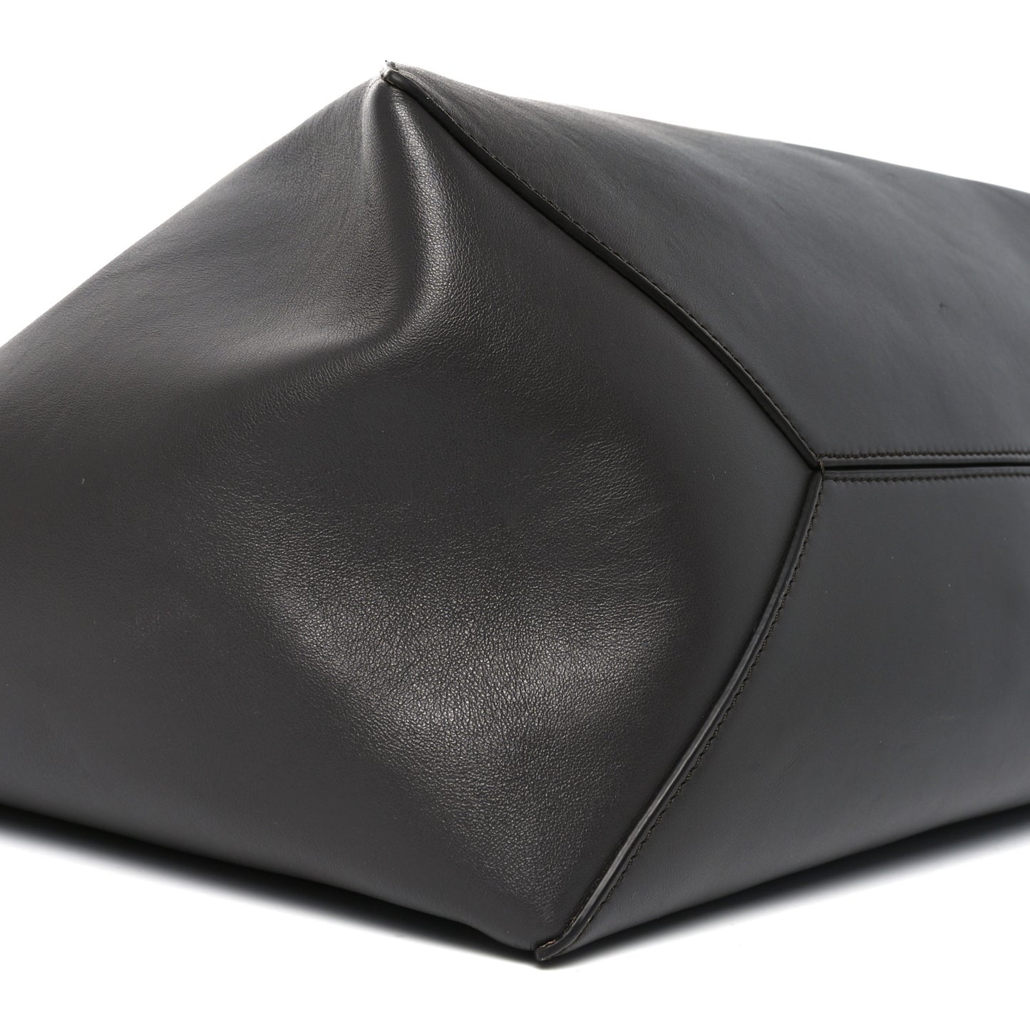 Shiny Calfskin Large Puzzle Fold Tote Dark Grey