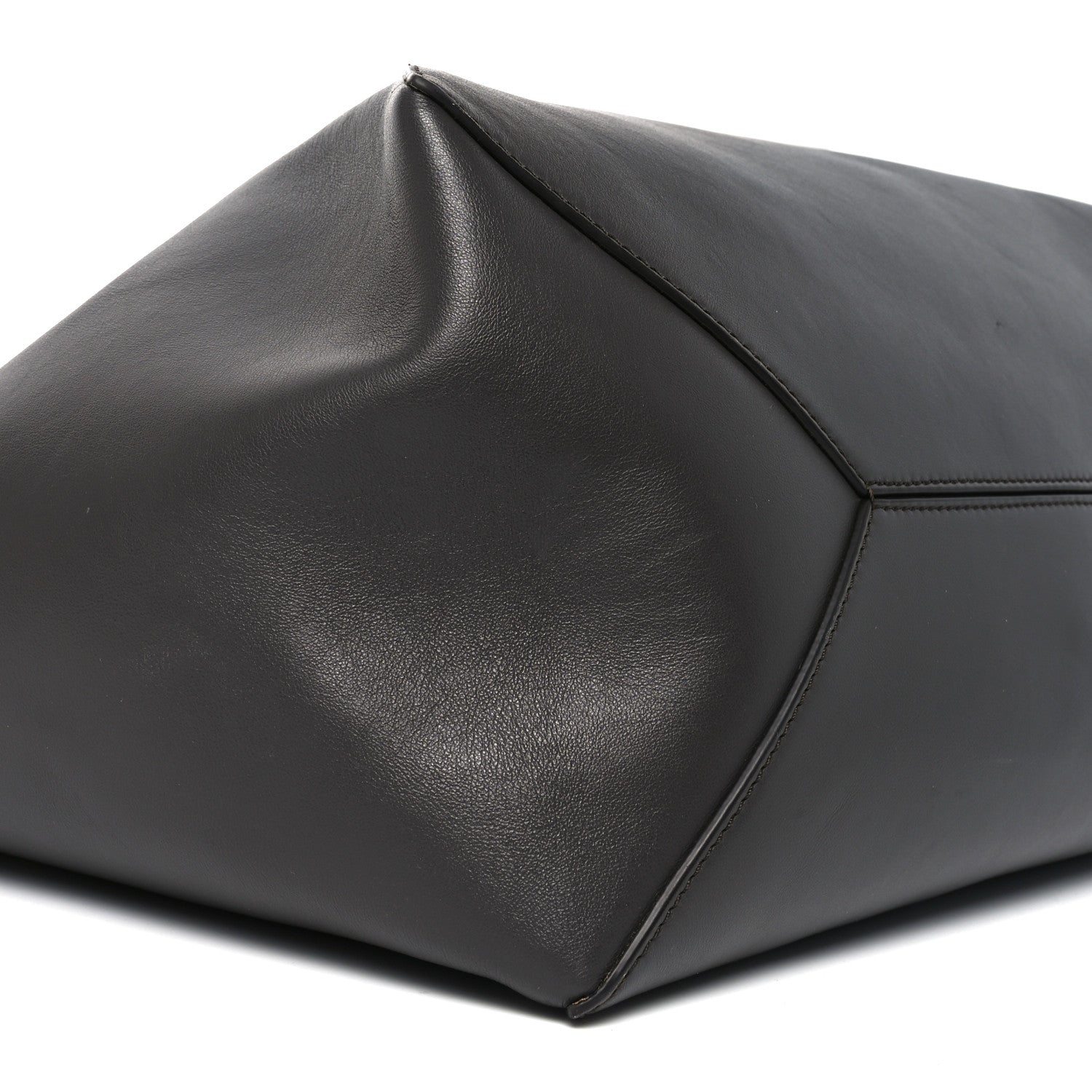 Loewe Shiny Calfskin Large Puzzle Fold Tote Dark Grey 9 of 10