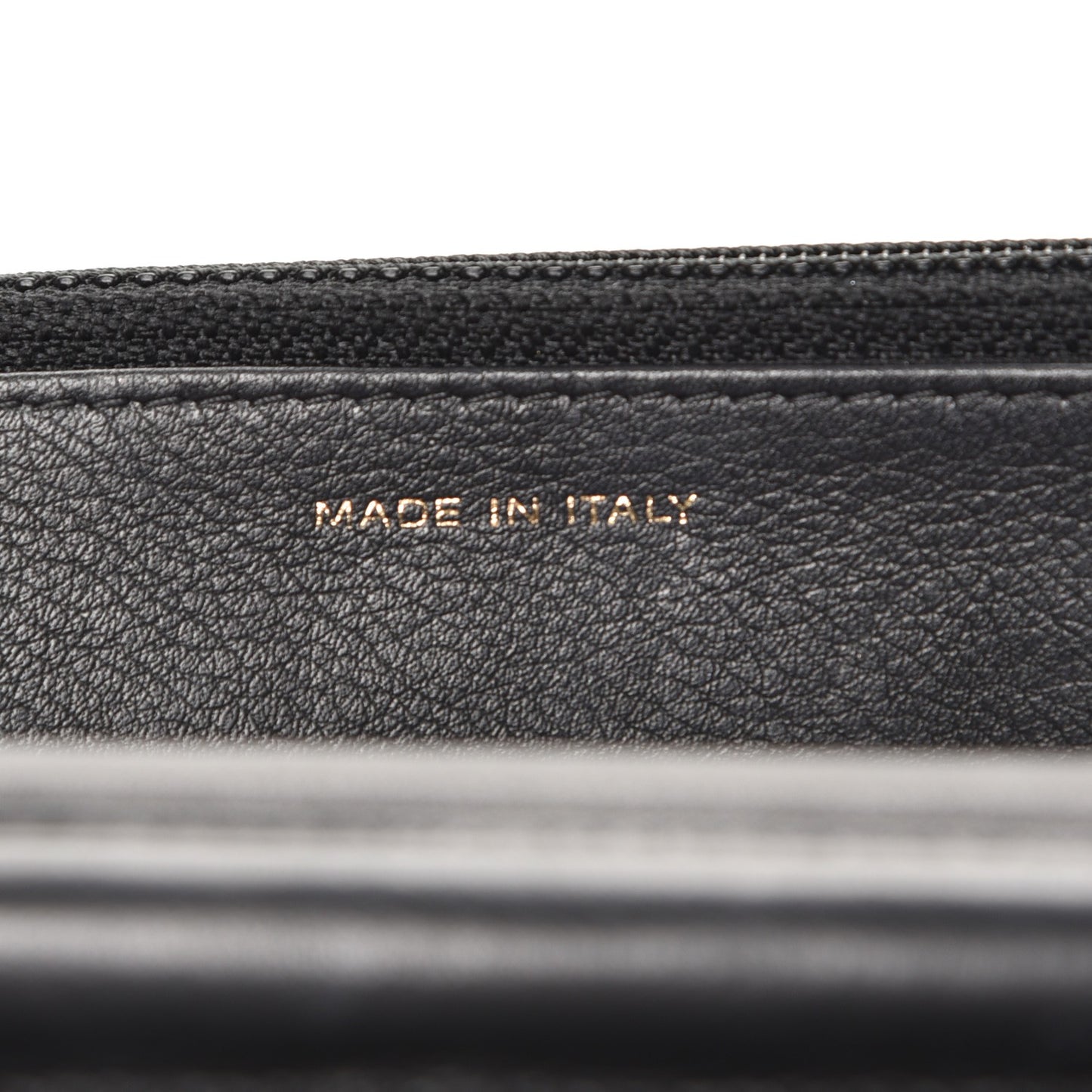 Calfskin Quilted Boy Wallet On Chain WOC Black