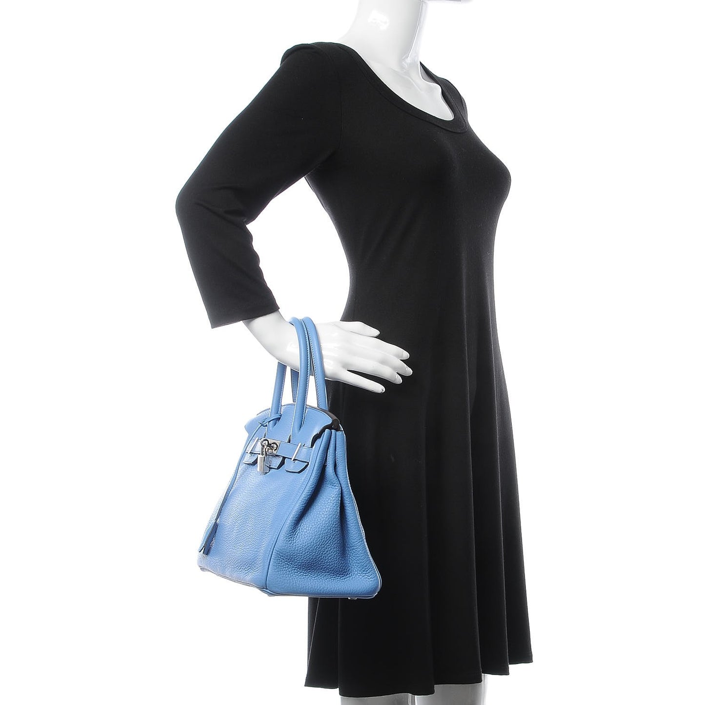 Taurillon Clemence Birkin 30 Bleu Paradis