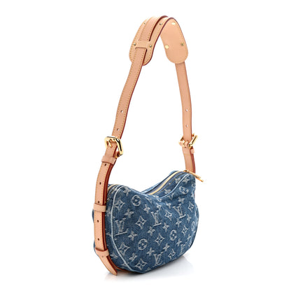 Louis Vuitton Monogram Denim Croissant MM Blue 3 of 9