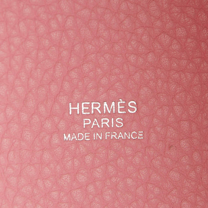 Hermes Taurillon Clemence Picotin Lock 22 MM Rose Sakura 6 of 8