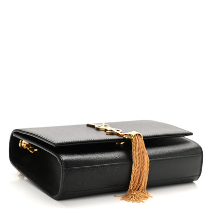 Saint Laurent Grain De Poudre Small Classic Monogram Kate Tassel Satchel Black 3 of 7