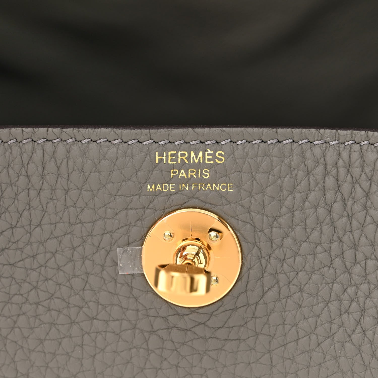 Hermes Taurillon Clemence Mini Lindy 20 Gris Meyer 6 of 11
