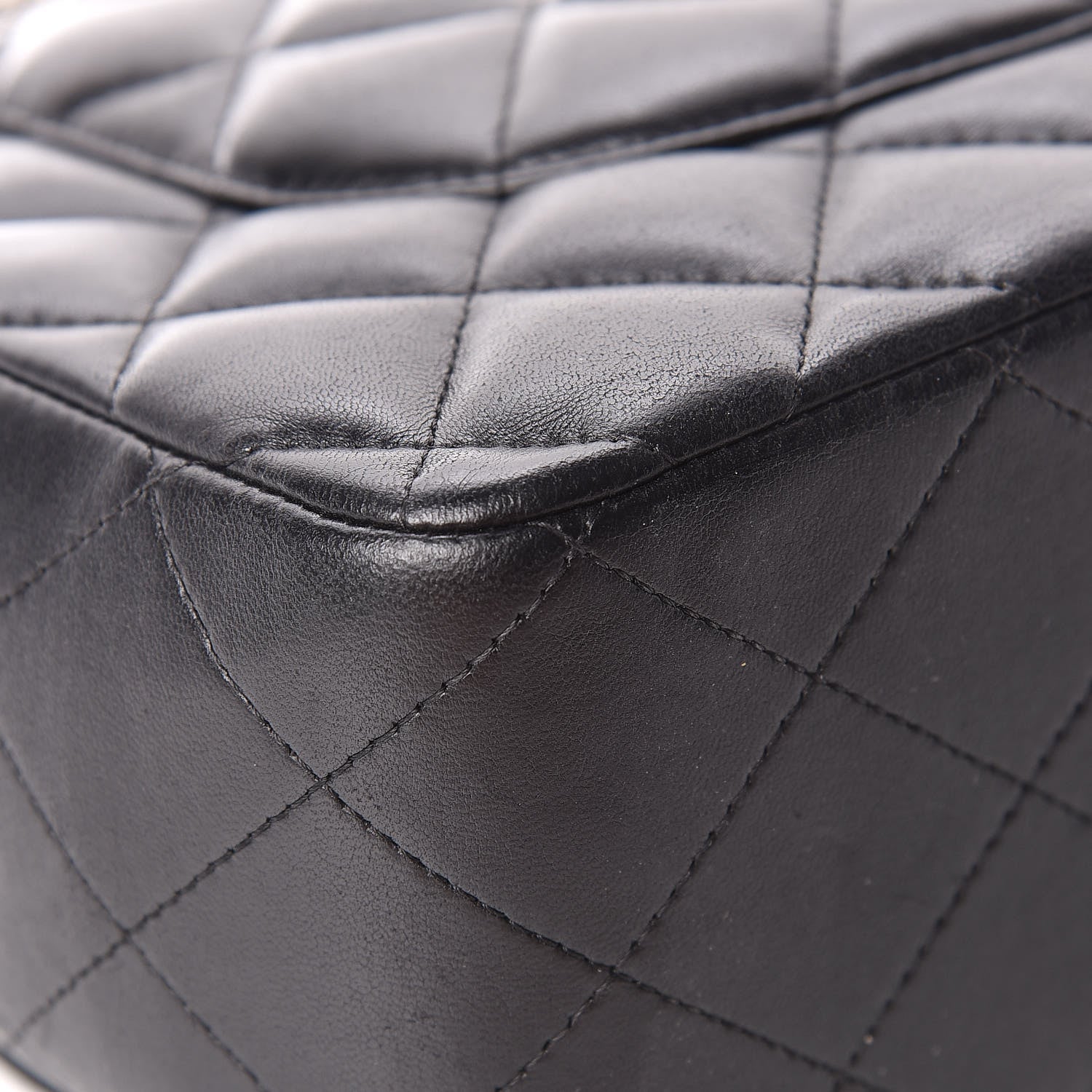 Chanel Lambskin Quilted Jumbo Double Flap Black 14 of 16