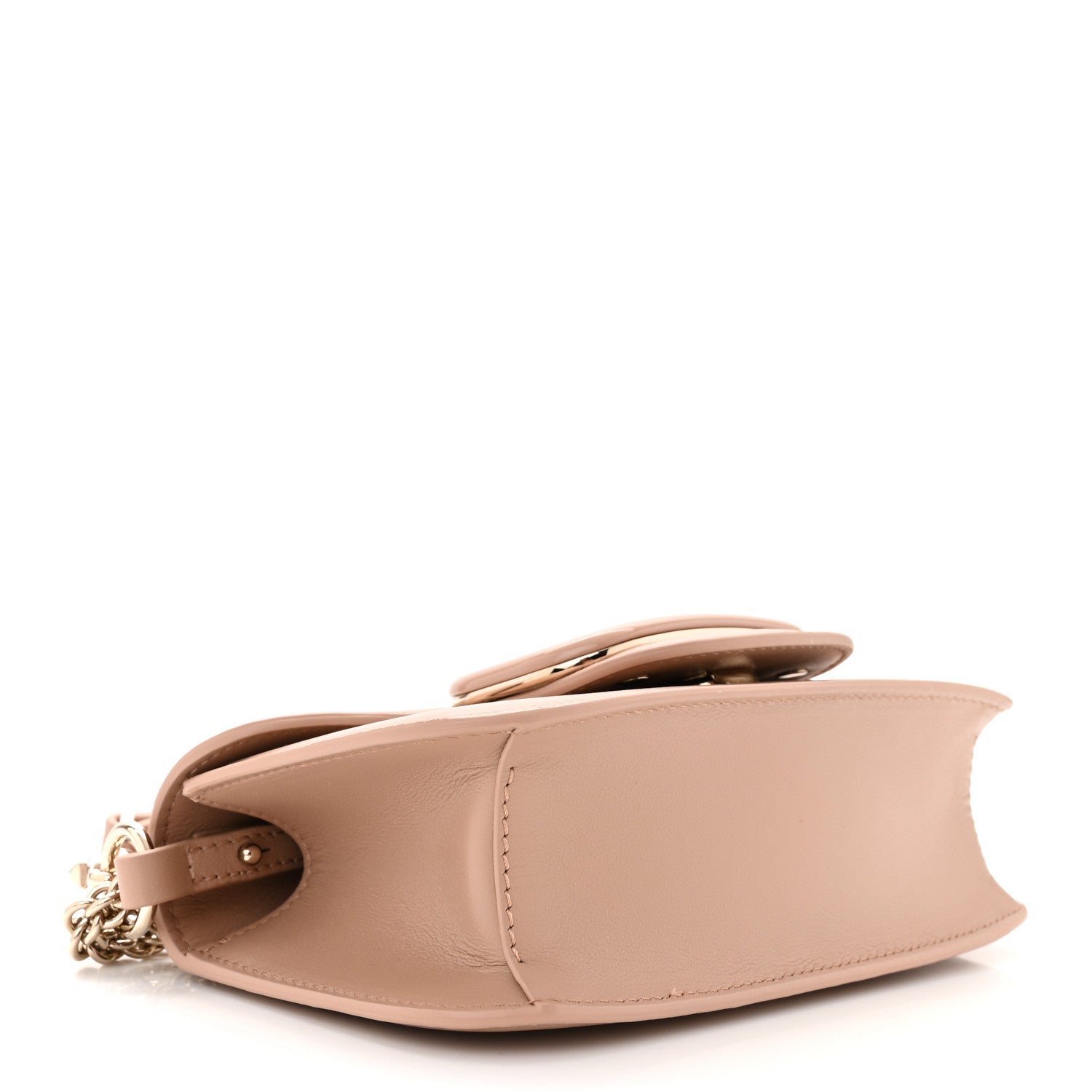 Valentino Garavani Calfskin Enamel Vlogo Small Loco Shoulder Bag Rose Cannelle 4 of 10