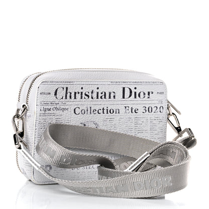 Christian Dior X DANIEL ARSHAM Grained Calfskin Newspaper Messenger White 3 of 10