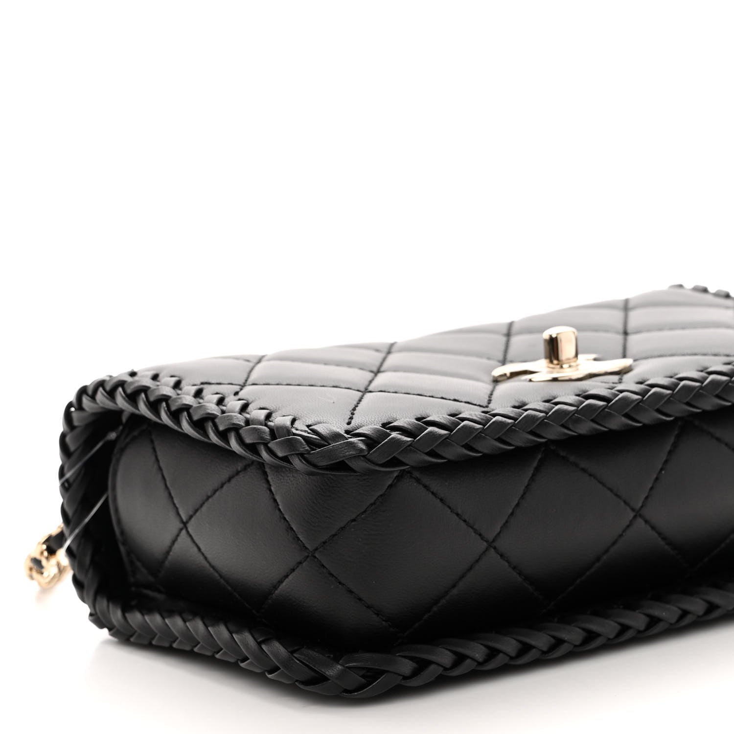 Chanel Lambskin Quilted Small Whipstitch Flap Bag Black 9 of 10
