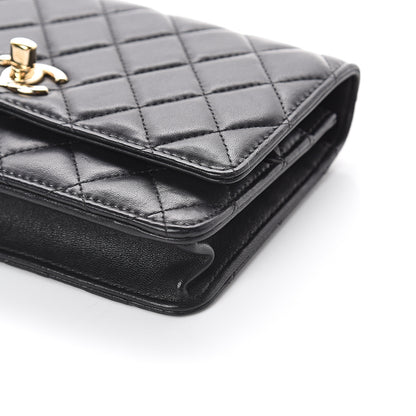 Chanel Lambskin Quilted Trendy CC Wallet On Chain WOC Black 9 of 9
