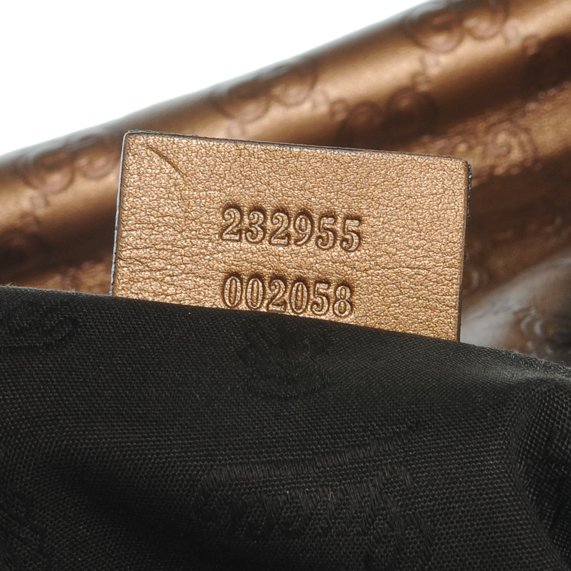 Guccissima Medium Sukey Hobo Bronze