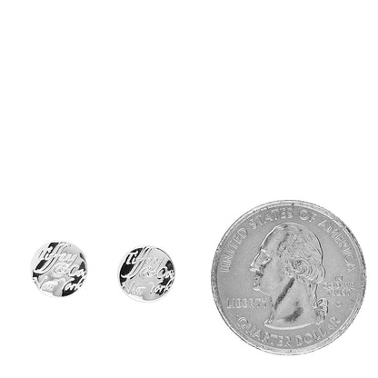 Tiffany Sterling Silver Round Note Earrings 2 of 3