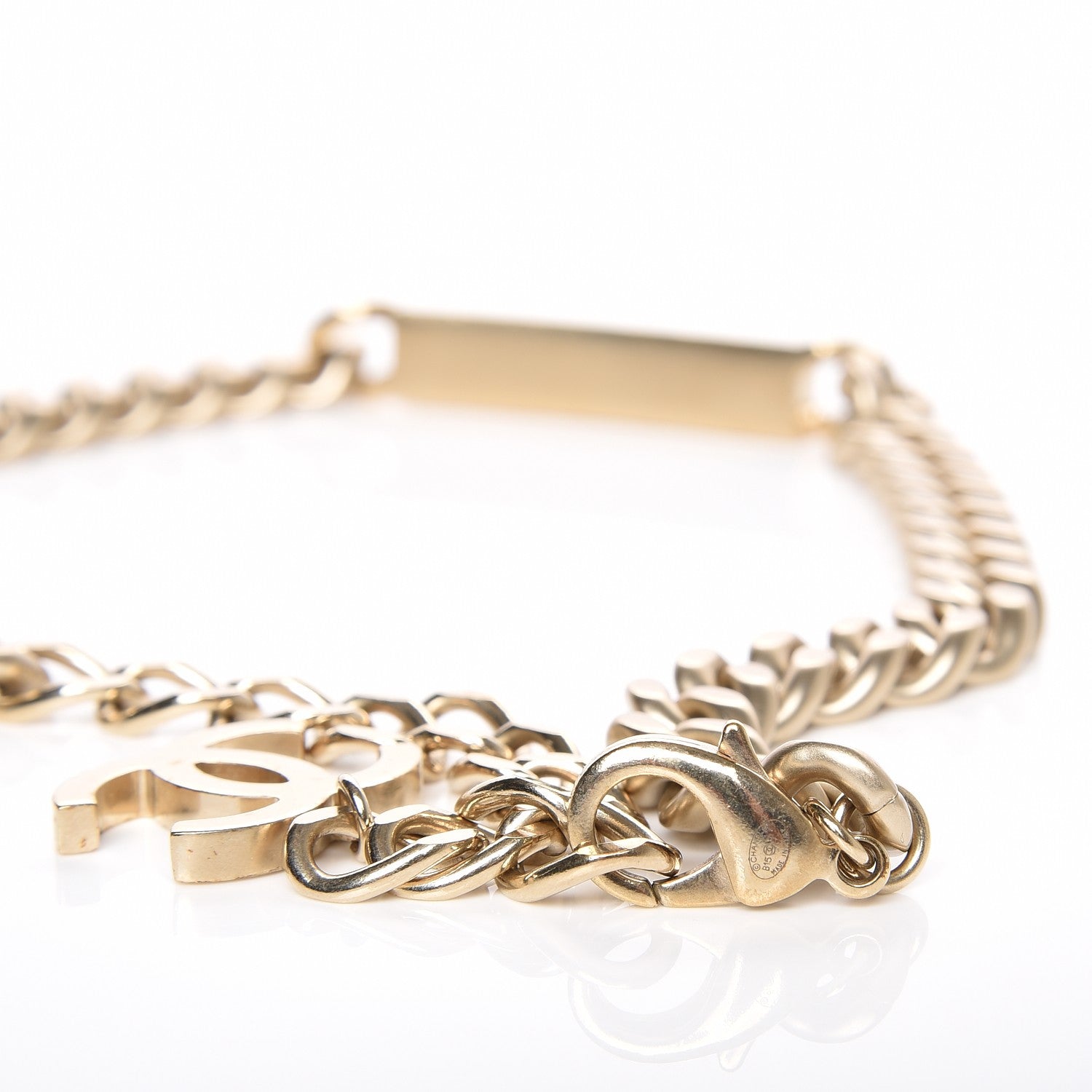Chanel Oversized Chain Logo Necklace Gold 5 of 5