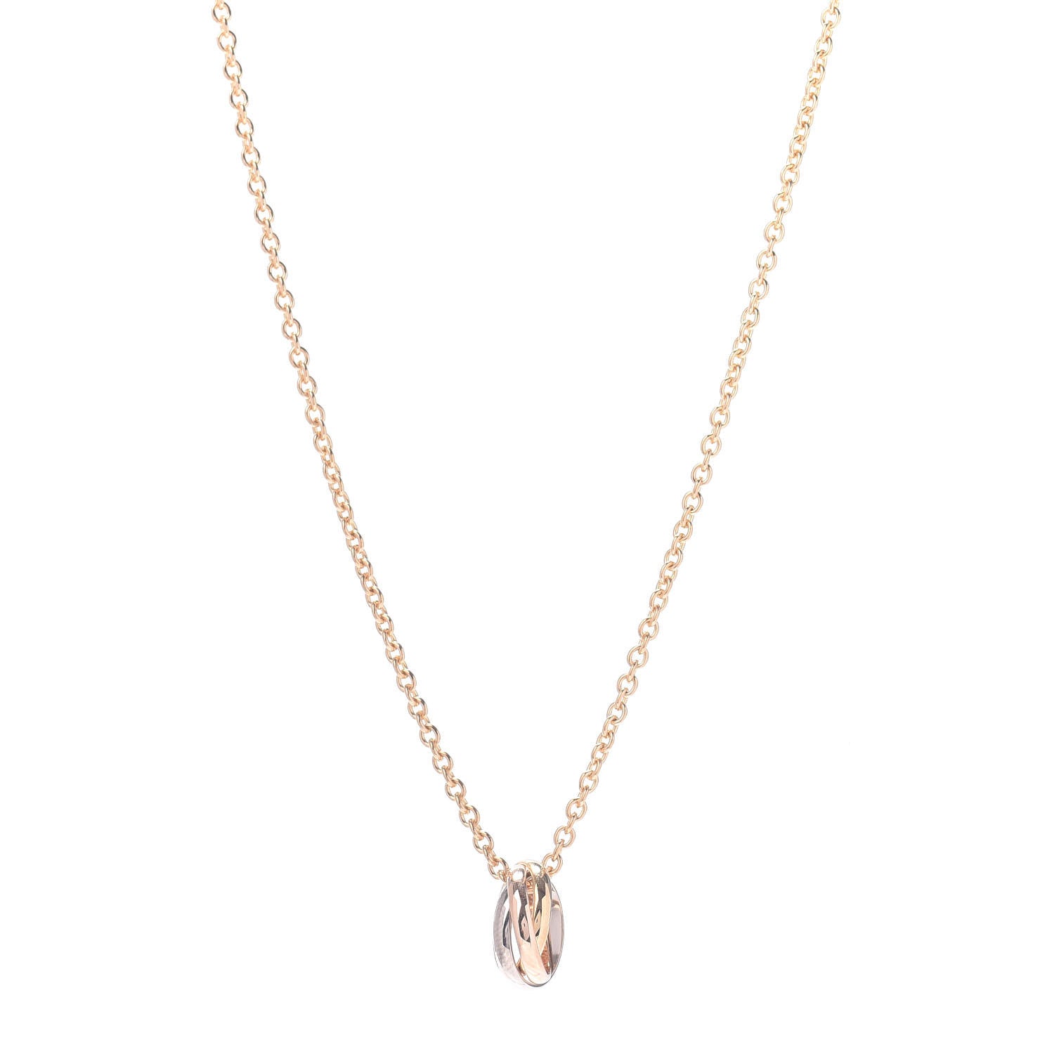 Cartier 18K Pink Yellow White Gold Trinity Pendant Necklace 1 of 4