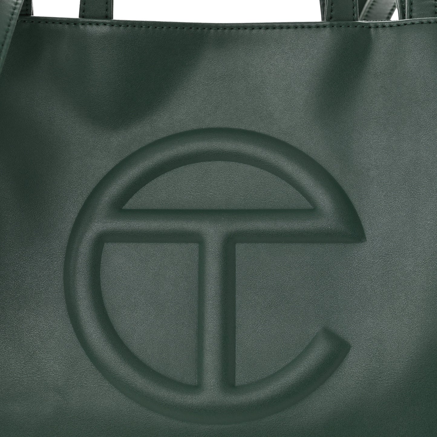 Vegan Leather Medium Shopping Bag Dark Olive