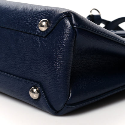 Burberry Grainy Calfskin House Check Small Banner Tote Regency Blue 12 of 13
