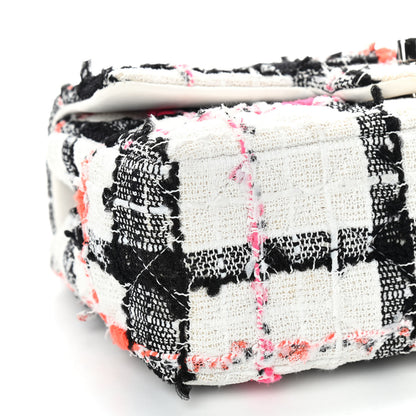 Chanel Tweed Quilted Mini Rectangular Flap Black White Pink 7 of 9