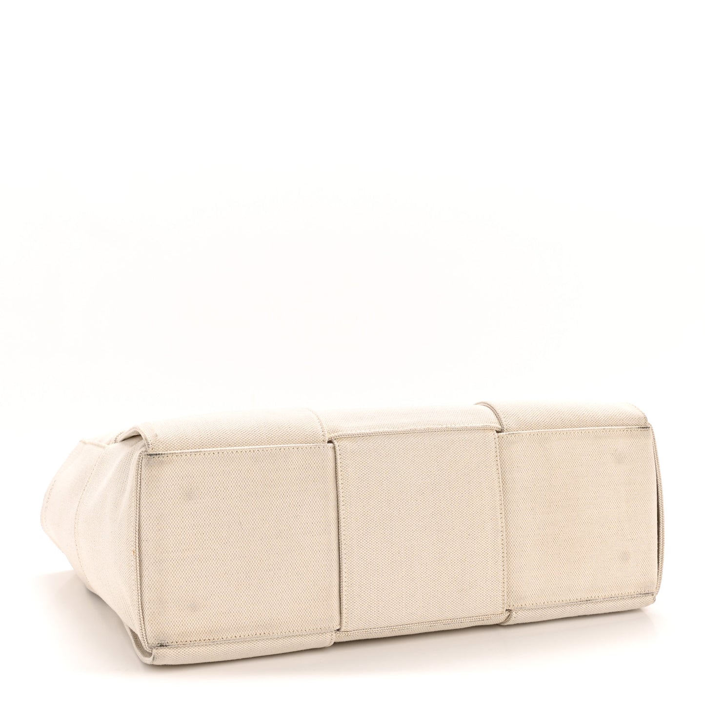 Canvas Maxi Intrecciato Medium Arco Tote Beige Black