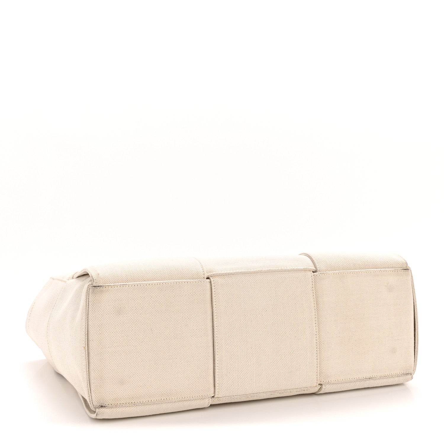 Bottega Veneta Canvas Maxi Intrecciato Medium Arco Tote Beige Black 5 of 14