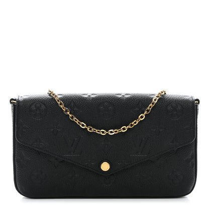 Louis Vuitton Empreinte Pochette Felicie Chain Wallet Black 1 of 11