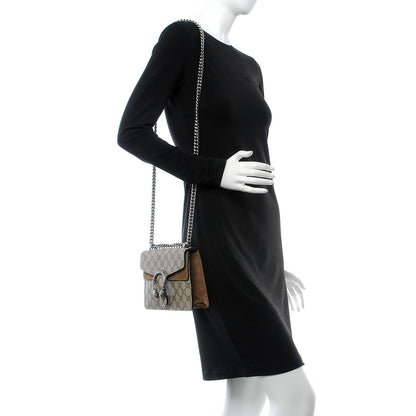 Gucci GG Supreme Monogram Mini Dionysus Shoulder Bag Taupe 2 of 8