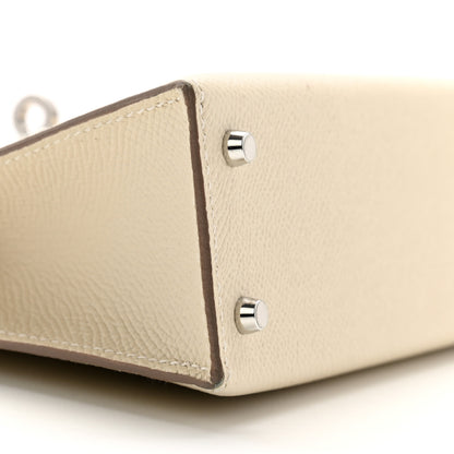 Hermes Epsom Mini Kelly Sellier 20 Craie Mauve Pale Gold 9 of 12