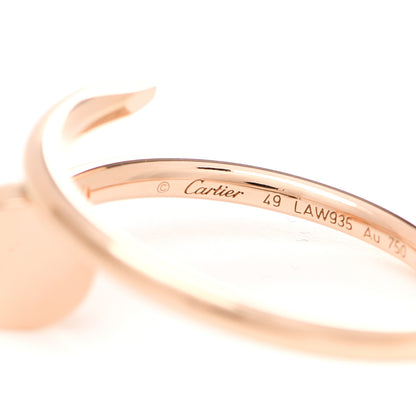 Cartier 18K Pink Gold Small Juste Un Clou Ring 49 4.75 5 of 7