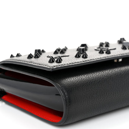 Christian Louboutin Calfskin Spikes Loubinthesky Paloma Clutch Black 9 of 11