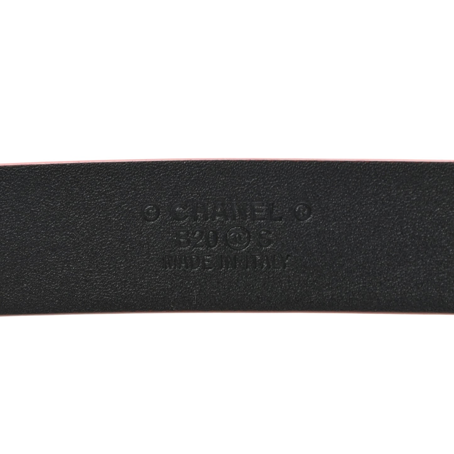 Calfskin CC Pearl Chain Belt 80 32 Red