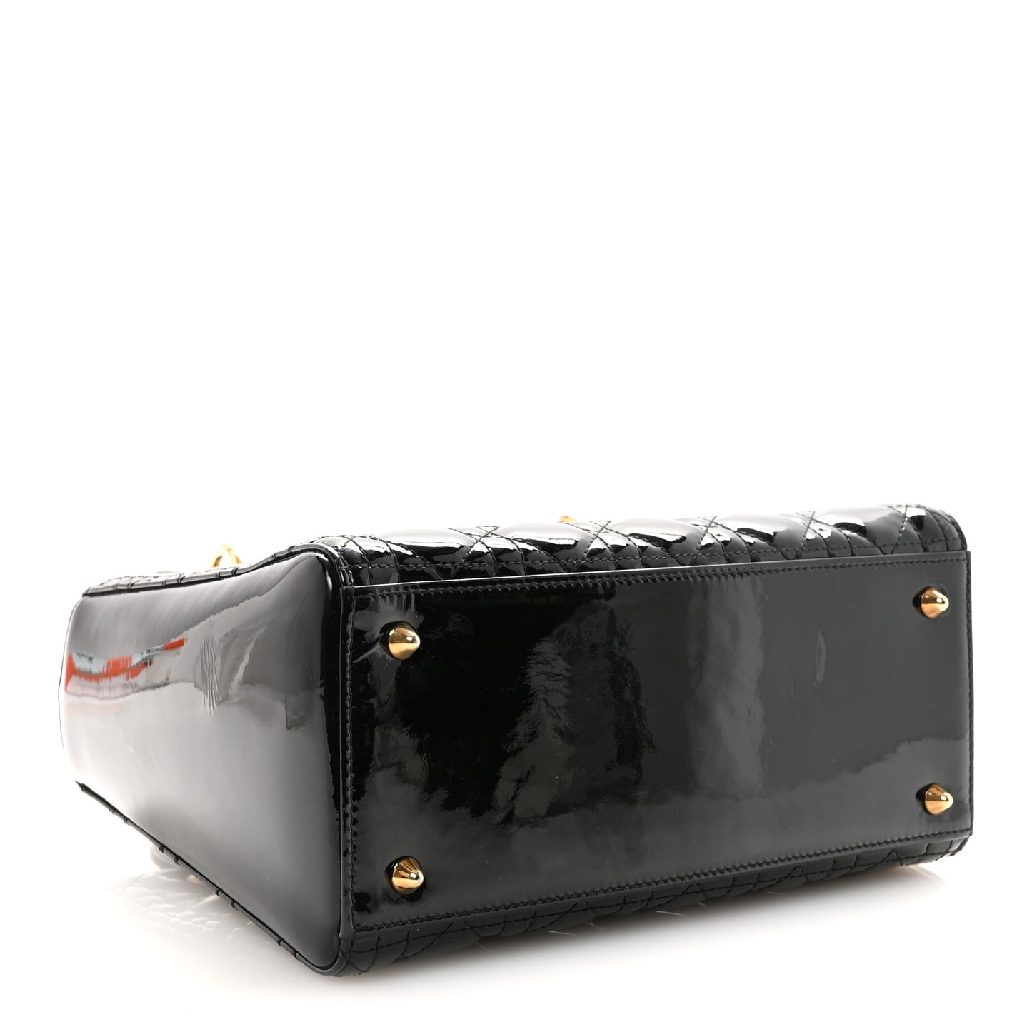 Patent Cannage Medium Lady Dior Black