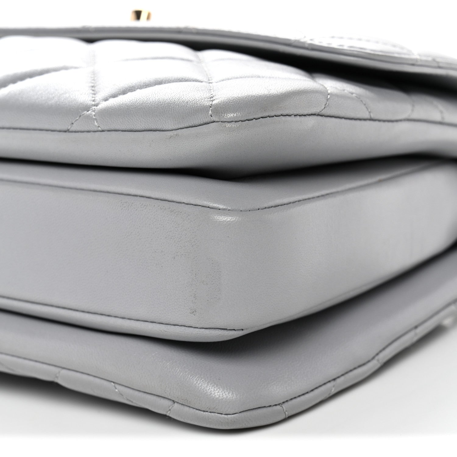 Chanel Lambskin Quilted Small Trendy CC Flap Dual Handle Bag Grey 10 of 13