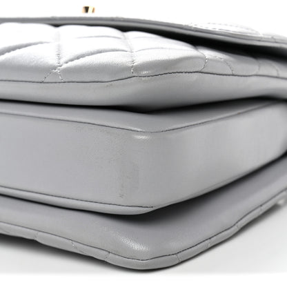 Chanel Lambskin Quilted Small Trendy CC Flap Dual Handle Bag Grey 10 of 13