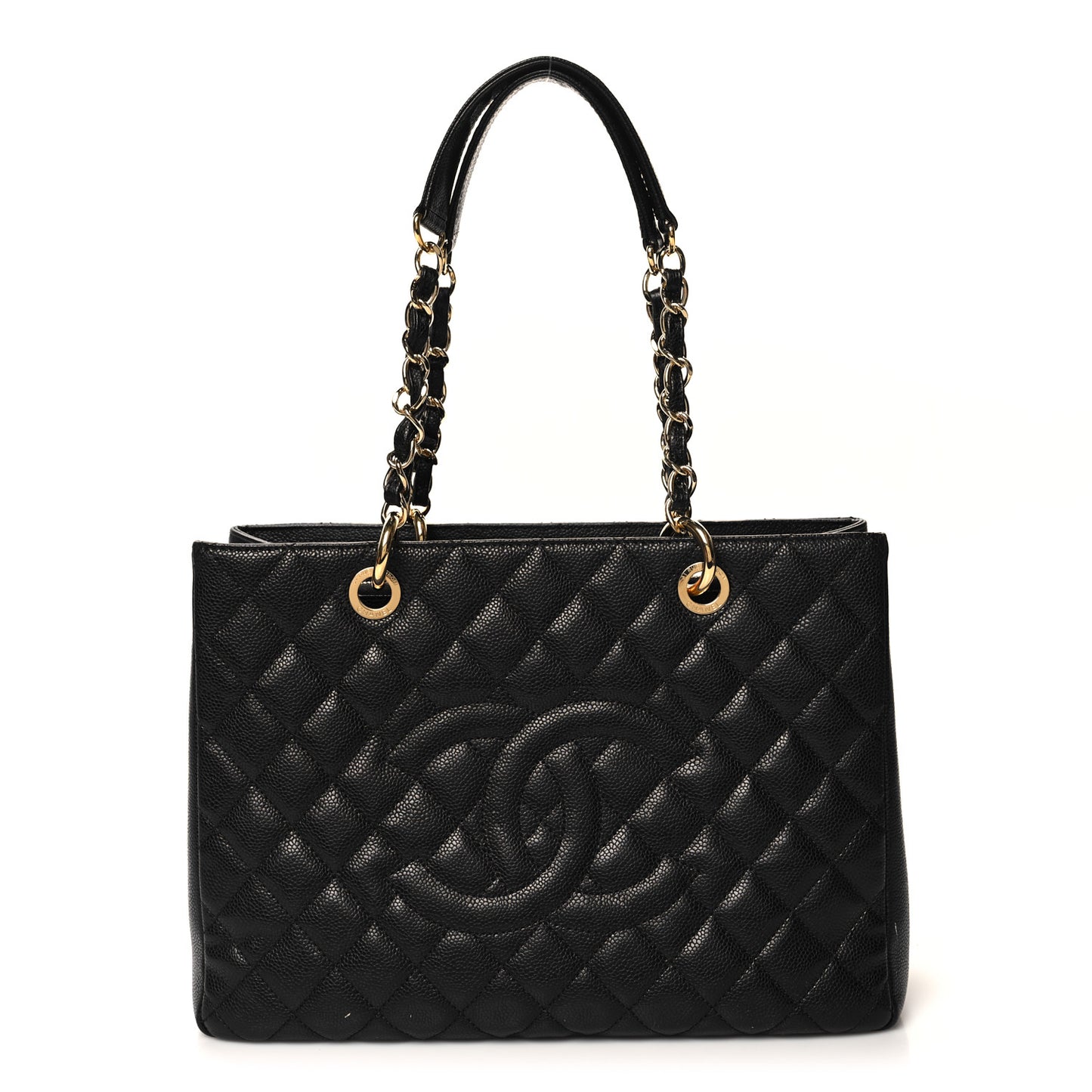 Caviar Quilted Grand Shopping Tote GST Black