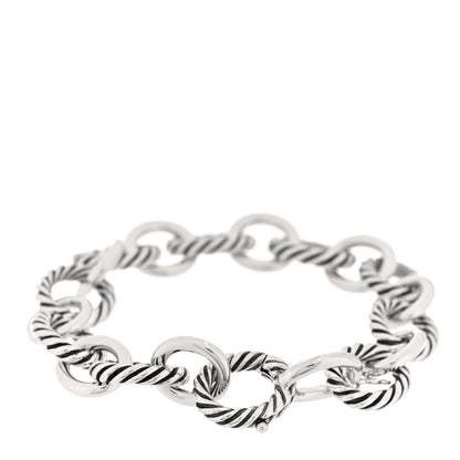 David Yurman Sterling Silver 10mm Medium Oval Link Bracelet 2 of 3