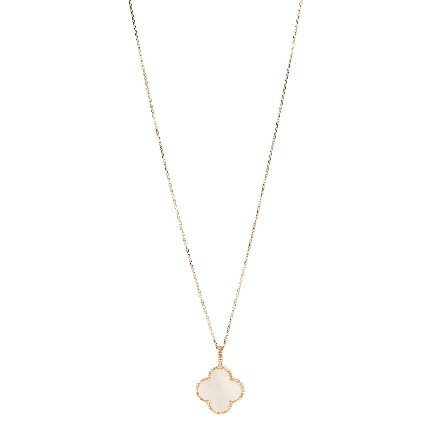 18K Yellow Gold Mother of Pearl Magic Alhambra Long Necklace