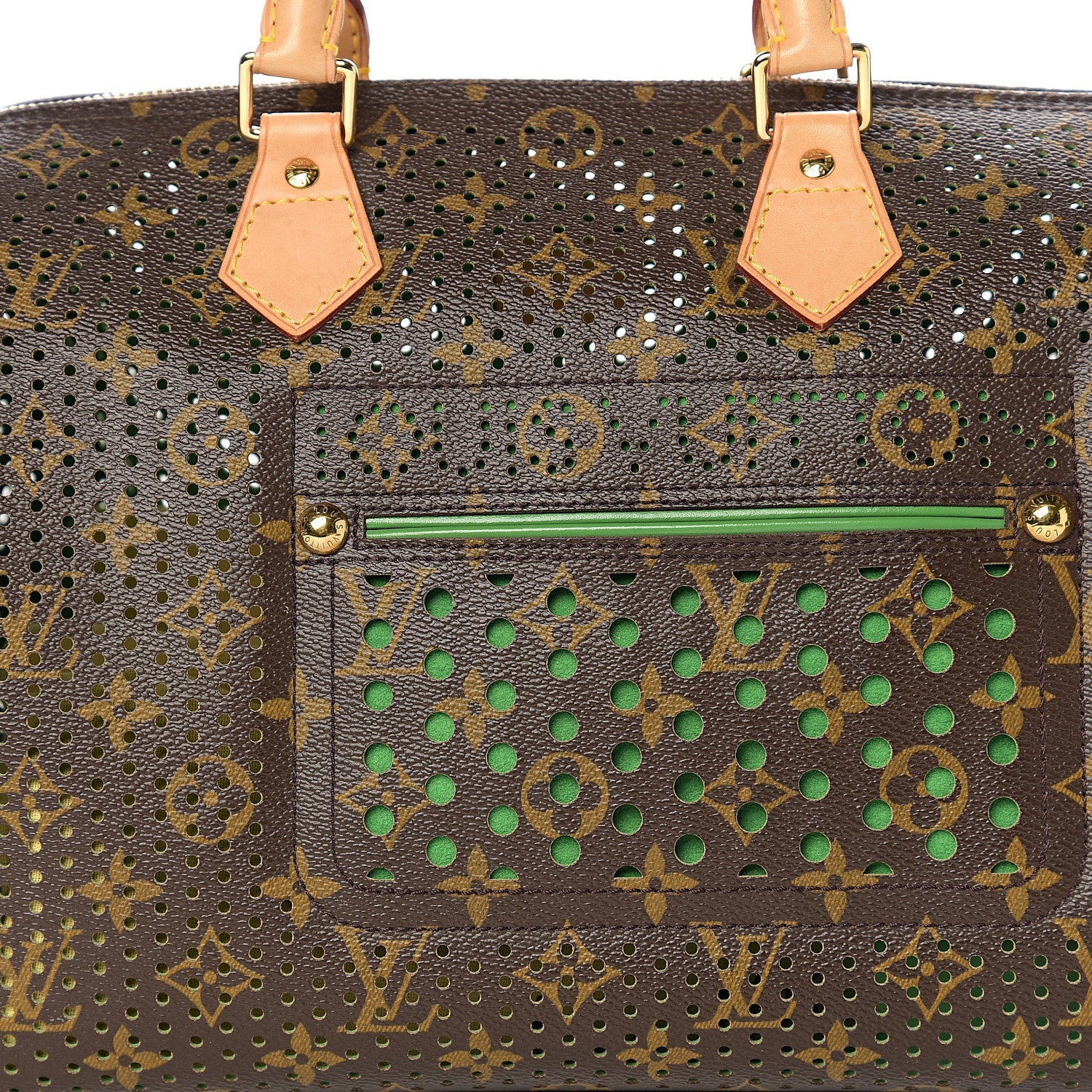 Louis Vuitton Monogram Perforated Speedy 30 Green 9 of 9