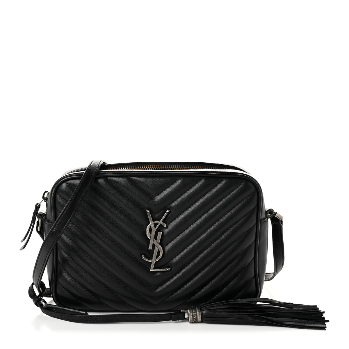 Saint Laurent Calfskin Matelasse Monogram Lou Camera Bag Black 1 of 13