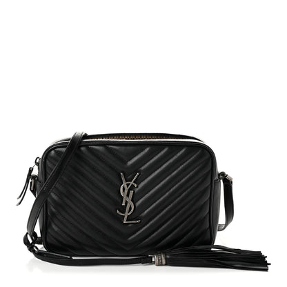 Saint Laurent Calfskin Matelasse Monogram Lou Camera Bag Black 1 of 13